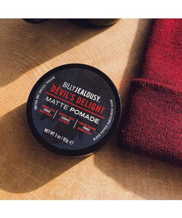 Billy Jealousy Devil's Delight Matte Pomade - Strong Hold Sandalwood Scent - 3 oz - Buy Online on GoSupps.com