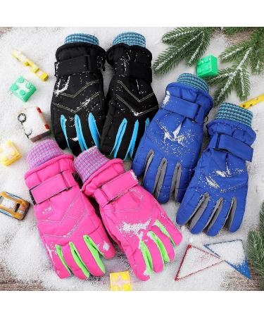 Newcotte Kids Long Cuff Waterproof Winter Gloves - 3 Pairs | Windproof & Warm Mittens for Boys Girls Aged 6-10 - Buy Online on GoSupps.com