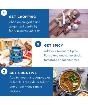 Spice Pots Goan Powder - 100% Natural & Vegan Curry Blend - 40g Pot (8 Servings) - Buy Online on GoSupps.com