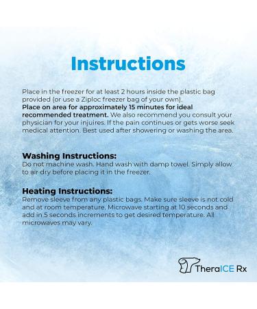 TheraICE Rx Medium Black Knee Elbow Ice Pack Compression Sleeve - Reusable Gel Cold Wrap for Meniscus ACL MCL Bursitis Pain Relief - Buy Online on GoSupps.com