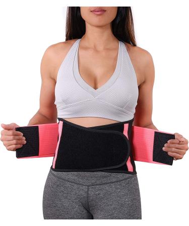 NeoHealth Light & Breathable Lower Back Brace | Waist Trainer Belt for Women & Men | Pink M Hot Pink Medium - Buy Online on GoSupps.com