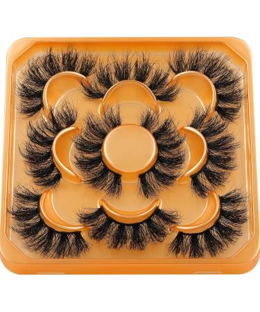 ALPHONSE 8D Volume D Curl Fluffy Mink Lashes 22mm - 5 Pairs Wispy Dramatic Eyelashes - Buy Online on GoSupps.com