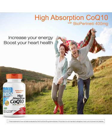 Doctor's Best High Absorption CoQ10 400 mg with BioPerine - 60 Veggie Caps - Buy Online on GoSupps.com