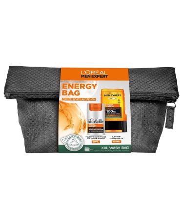 L'Or al Men Expert Nursing Set against Tired Skin for Men Gift Setting with Face Cream Shower Gel and Cultural Purp