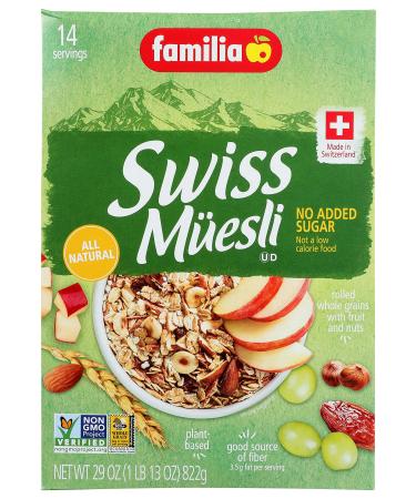 Familia Swiss Muesli Cereal, No Added Sugar, 29 Ounce Box No Added Sugar 29 Ounce (Pack of 1)