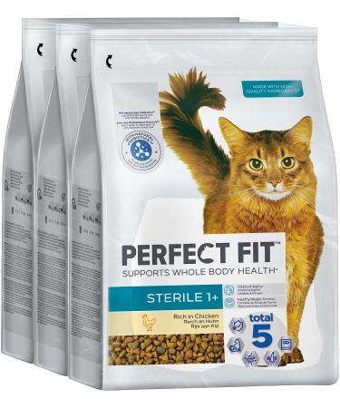 PERFECT FIT Sterile Adult dry food for adult sterilized cats from 1 year - Chicken 2.8 kg (3 bags) 8.4 kg (1 pack)
