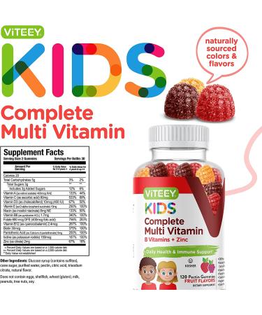Kids Daily Multivitamin Gummies - Immune Support & Overall Health - 120 Count - Buy Online on GoSupps.com