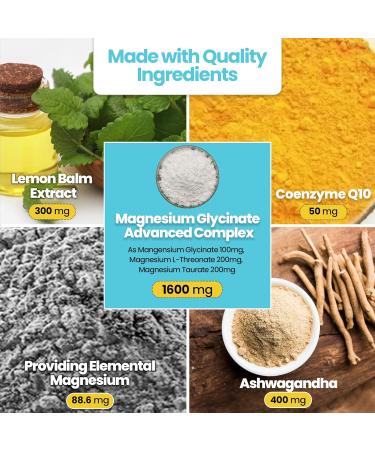  Izkan 800mg Magnesium Glycinate Gummies Sugar-Free Magnesium Supplement with Ashwagandha Lemon Balm Extract and CoQ10 for Sleep Stress Muscle Relief and Nerve Health - Buy Online on GoSupps.com