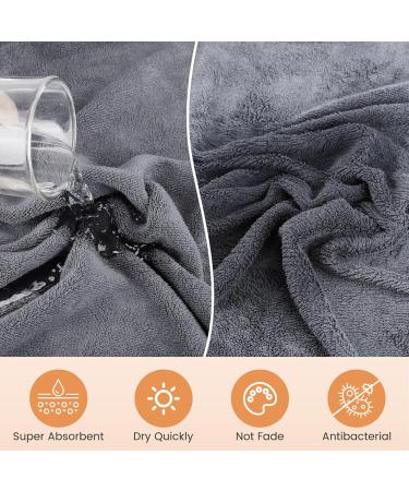 PETTOM Dog Bathrobe - Quick Drying Microfiber Bathrobe for Medium Large & Small Dogs - Stylish & Comfortable Gray Pet Towel - Buy Online on GoSupps.com