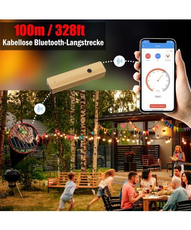 Wireless Meat Thermometer with Bluetooth & Dual Probes | Perfect for Grilling Roasting & Smoking | JX268 - Ideal Gift for Dad - Buy Online on GoSupps.com
