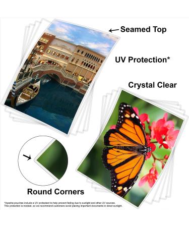 Apache Laminating Pouches 5 mil  for 8.5 x 11 inch Letter Size Paper 9 x 11.5 inch Sheets  100 Pack 5mil  Letter  100 Pack - Buy Online on GoSupps.com