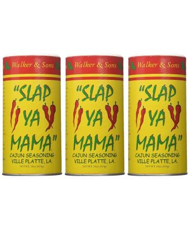 SLAP YA MAMA Cajun Seasoning - Original Blend - MSG Free & Kosher - 16oz Canisters - Pack of 3 - Buy Online on GoSupps.com