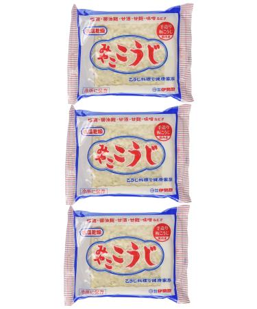 MIYAKO KOJI 200g/ Malted rice for making Shio Koji, Miso, Sweet Sake, Pickles (Pack of 3) 7.05 Ounce (Pack of 3)