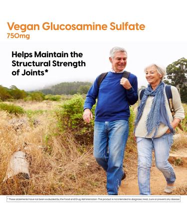 Doctor's Best Vegan Glucosamine Sulfate 750mg, 180 Veggie Caps - Joint Support, Non-GMO, Gluten & Soy Free - Buy Online on GoSupps.com