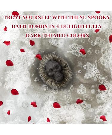 Lounsweer 12 Pcs Skull Bath Bombs Gift Set - Handmade, Goth Gifts for Women - Halloween Decor - Bubble Bathbombs in 6 Colors - Buy Online on GoSupps.com