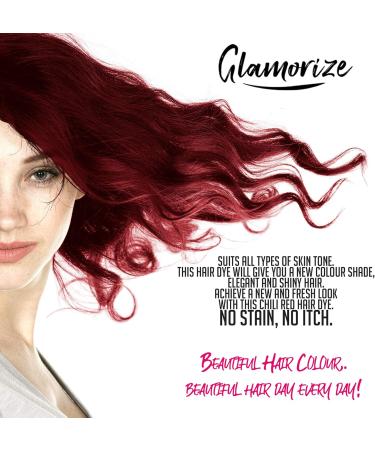 2pk Red Chilli Hair Dye | Easy to Use Fade Resistant Hair Colour | Includes 2 Colour Creme Gel 2 Developer Milk 2 Plastic Gloves and Detailed Instruction Manuals - Buy Online on GoSupps.com