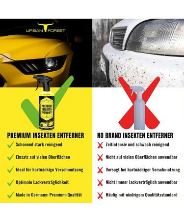 Sparset Auto Cleaner Interior Care - Insect Remover + 4 Microfiber Cloths | 500ml Professional Car Care | Urban Forest Depth Effect - Buy Online on GoSupps.com