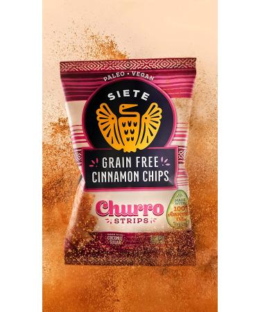 Siete Grain Free Cinnamon Churro Strips 5 oz Bag (3 Pack) - Dairy Free, Paleo, Vegan, Non-GMO, Gluten Free - 5 Ounce Churro Strips (Pack of 3) - Buy Online on GoSupps.com
