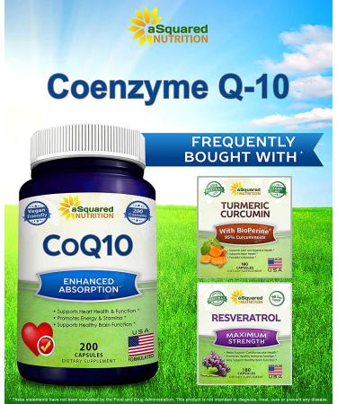 400mg Max Strength CoQ10 - High Absorption Vegan Powder - 200 Capsules | Coenzyme Q10 Supplement for Healthy Blood Pressure - Antioxidant Coq 10 Enzyme Vitamin Tablets - Buy Online on GoSupps.com