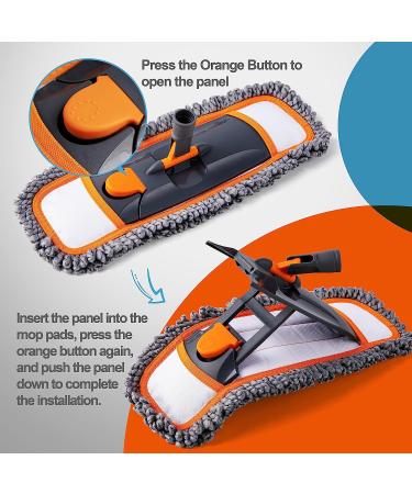 CLEANHOME Mops for Floor Cleaning with 3 Different Washable Mop Pads and Extendable 55 Long Handle  Multifunction Dust Mop for Hardwood Marble Tile Floor Mopping Mop two - Buy Online on GoSupps.com