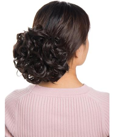 Medium Brown Drawstring Ponytail Hair Extensions for Messy Curly Wavy Up Do - Buy Online on GoSupps.com