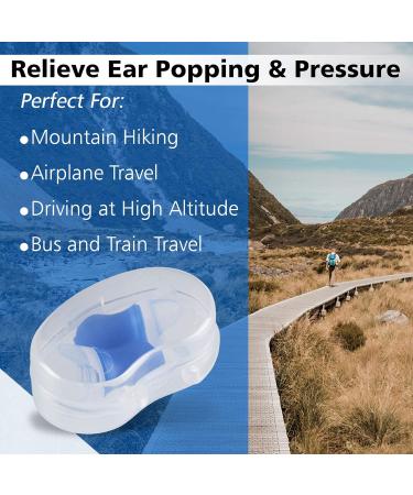 Lewis N. Clark Comfortable Noise Cancelling Ear Plugs - Airplane & Mountain Hiking Sound Reduction + Altitude Sickness Relief - Blue (One Size) with Travel Case - Buy Online on GoSupps.com