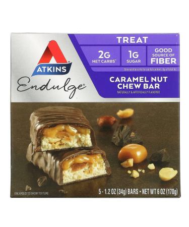 Atkins Caramel Nut Chew Bar 5 bars