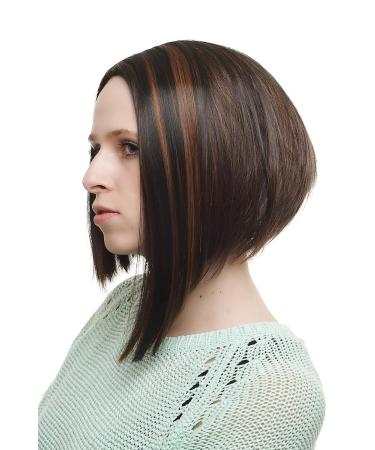 WIG ME UP SA035-2H30 Ladies Wig - Black Red-Brown Streaked Medium Length Straight Hair - International Shipping Available - Buy Online on GoSupps.com