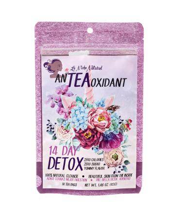 Detox and Cleansing Tea Vegan and Keto Friendly Te Desintoxicante Limpieza de Colon en Te Ayuda a Purificar tu Piel Libre de Acne Healthy Colon and Detox from The Inside - 14 Day