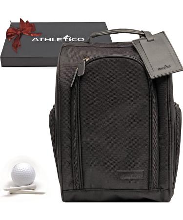 Athletico Executive Golf Shoe Bag with Luggage Tag - Premium Zippered Carrier for Men and Women - Buy Online on GoSupps.com