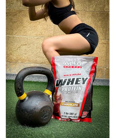 Buy Maximum Whey Chocolate Protein Powder - 2lbs with 50g Protein | International Shipping Available - Buy Online on GoSupps.com