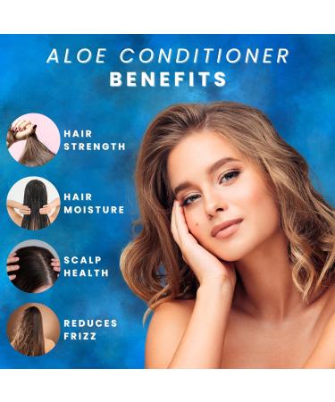 Aloe Organic Hair Conditioner - Deep Hydration Frizz Control & Damage Repair for All Hair Types - Promotes Healthy Growth - International Shipping Available - Buy Online on GoSupps.com