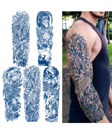 Aresvns Semi Permanent Sleeve Tattoo for Men and women  Realistic Temporary Tattoos Full Arm Waterproof & Long-Lasting 2-3 Weeks Christmas Gift - Buy Online on GoSupps.com