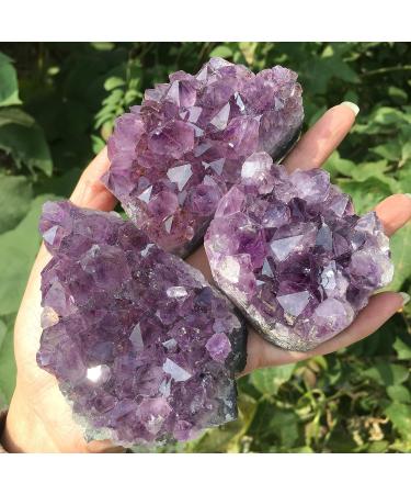 Natural Crystal Rough Natural Crystals and Stones Natural Raw Amethyst Quartz Purple Crystal Cluster Stones Specimen for Decoration QINTINYIN (Size : 220-250g) - Buy Online on GoSupps.com