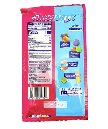 Sweet Tarts Ropes Variety Pack - Tangy Strawberry, Cherry Punch, Watermelon Berry Collision | Set of 3 - Buy Online on GoSupps.com