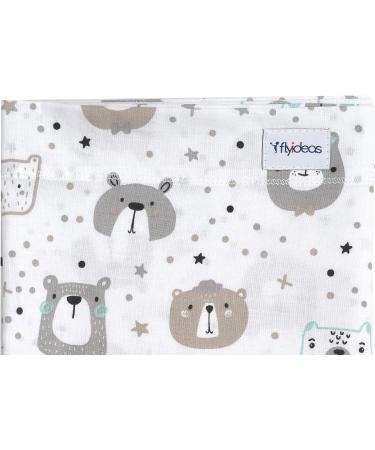 Flyideas 90x55 cm Fertilizer Sheets (3 pcs) - 100% Certified Cotton + Waterproof Mattress Sauce for Baby Beds - Cute Bears Design - Buy Online on GoSupps.com