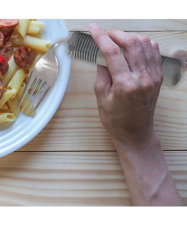Rehabilitation Advantage Weighted Fork with Rubber Handle - Ergonomic Dining Aid for Stability and Control - Buy Online on GoSupps.com