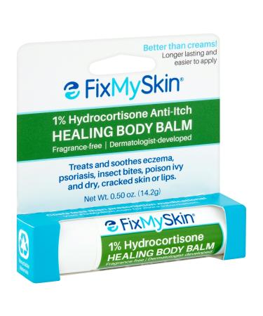 FixMySkin Healing Body Balm 0.5 oz - Soothing Fragrance-Free Moisturizer for Dry Skin Eczema Relief