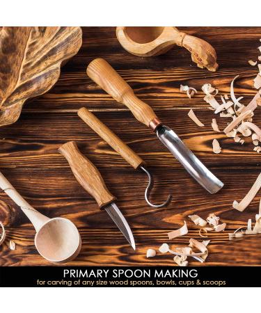 BeaverCraft S14 Wood Carving Tools Kit - Spoon Carving Set with Hook Knife, Gouges, and Bowl Kuksa Scoop Cup Carving Tools - Buy Online on GoSupps.com