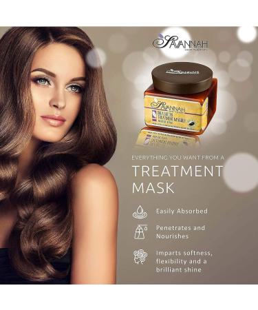 Savannah Hair Therapy Bundle: Treatment Mask & Shampoo with Shea Butter & Natural Keratin - Ideal for Normal, Dry, Curly, Dyed, and Damaged Hair - Vitamin B6, Sodium Chloride, Sulfate Free - 16.9 Oz - Buy Online on GoSupps.com