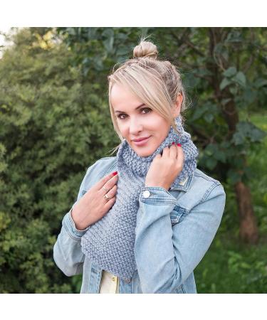Needle It Beginner's Knitting Kit with Needles & Wool - Baby Blue Scarf Gift Idea - Buy Online on GoSupps.com