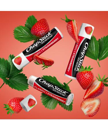 ChapStick Classic Strawberry Lip Balm Tubes - 0.15 Oz (Pack of 12) | Lip Care and Moisturizer - Buy Online on GoSupps.com