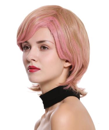 WIG ME UP - SA099-18-T2312 wig ladies wig short long back wavy dark blonde pink mix