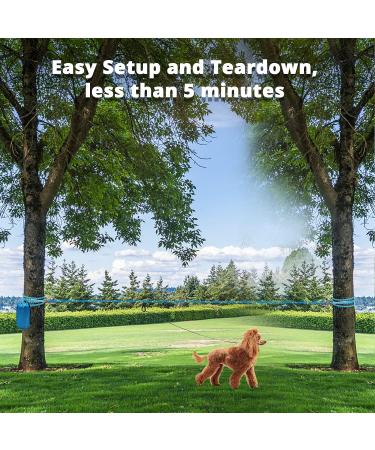 Buy Portable Dog Tensioning Cables for Camping - Reflective Overhead Trolley System for Dogs up to 136 kg | 15.2m 21.3m 30.5m Leashes for Outdoor Events - Buy Online on GoSupps.com