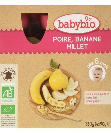 Babybio Banana Pear Bottle Millet 6+ Months 360g