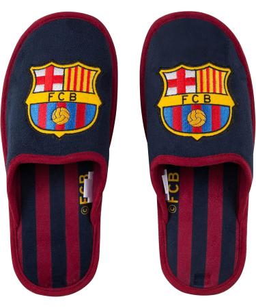 Buy Official FC Barcelona Mens Bar a Slippers - Adult Size 39 EU - Blue | International Shipping Available - Buy Online on GoSupps.com