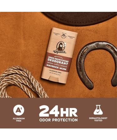 Dr. Squatch Natural Deodorant for Men 3 Pack Maverick Musk Odor-Squatching Men's Deodorant Aluminum Free (2.65 oz 3 Pack) - Buy Online on GoSupps.com