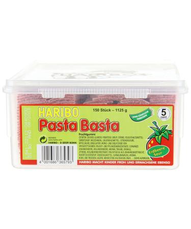 Haribo Pasta Basta Sour Strawberry - 150 Pieces Box (1.12 kg) | International Shipping Available - Buy Online on GoSupps.com