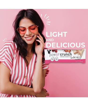 BNRG Power Crunch Protein Energy Bar - Wild Berry Creme (12 Bars, 1.4 oz Each) | High Protein Snack - Buy Online on GoSupps.com
