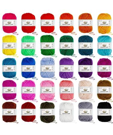 103 PCS Crochet Kit with Hooks & Yarn Set - Premium Bundle with 2180 Yards of Acrylic Yarn, Needles, Accessories & Bag - Ideal Starter Pack for Kids, Adults, Beginners & Professionals - Black - Buy Online on GoSupps.com